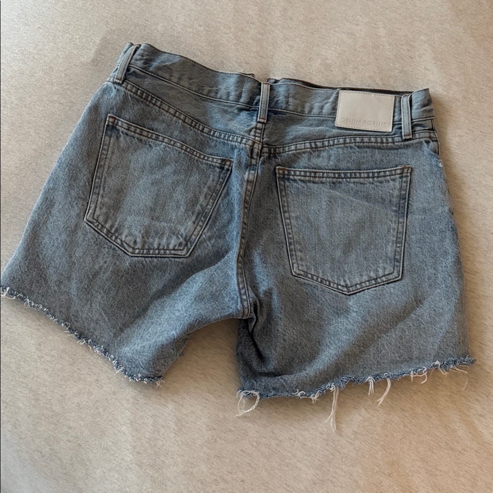 Denim Forum Light Blue High-Rise Shorts